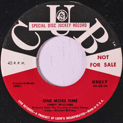 Jimmy Williams (3) One More Time / Laughed Away Vinyl 7" USED