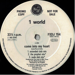 1 World Come Into My Heart Vinyl 12" USED