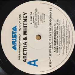 Aretha Franklin / Whitney Houston It Isn't, It Wasn't, It Ain't Never Gonna Be Vinyl 12" USED