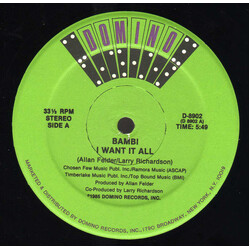 Bambi (4) I Want It All Vinyl 12" USED