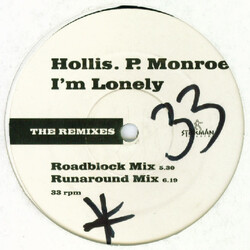 Hollis P. Monroe I'm Lonely (Remixes) Vinyl 12" USED