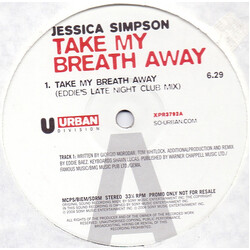 Jessica Simpson Take My Breath Away Vinyl 12" USED