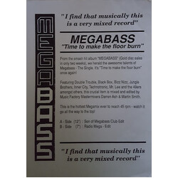 Megabass / The Mastermixers Time To Make The Floor Burn / Get Down Vinyl 12" USED