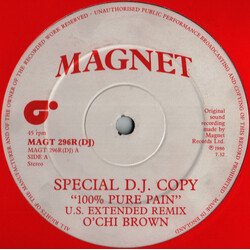 O'Chi Brown 100% Pure Pain (U.S. Extended Remix) Vinyl 12" USED