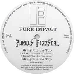 Purely Fizzycal Straight To The Top Vinyl 12" USED