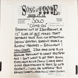 Solo Come On! ('93 Mixes) Vinyl 12" USED