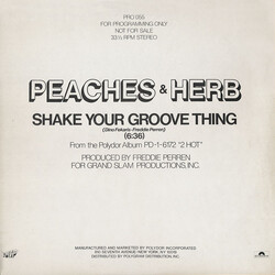 Peaches & Herb Shake Your Groove Thing Vinyl 12" USED