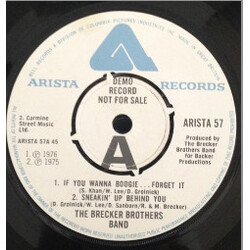 The Brecker Brothers If You Wanna Boogie... Forget It / Sneakin' Up Behind You Vinyl 7" USED