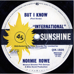 Normie Rowe But I Know Vinyl 7" USED