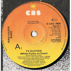 Nina Hagen Band TV-Glotzer (White Punks On Dope) / Naturträne Vinyl 7" USED