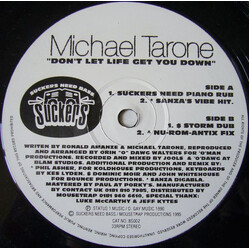 Michael Tarone Don't Let Life Get You Down Vinyl 12" USED