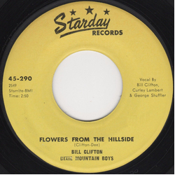 Bill Clifton And His Dixie Mountain Boys Flowers From The Hillside / Take Back The Heart Vinyl 7" USED