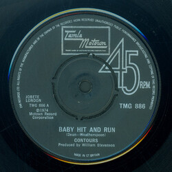 The Contours Baby Hit And Run / Can You Jerk Like Me Vinyl 7" USED