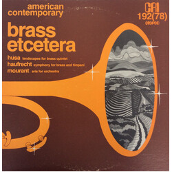 Herbert Haufrecht / Walter Mourant / Karel Husa Brass Etcetera Vinyl LP USED