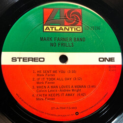 Mark Farner Band No Frills Vinyl LP USED