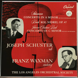 Joseph Schuster / Franz Waxman / The Los Angeles Orchestral Society Concerto In A Minor / Kol Nidrei / Concerto In C Minor Vinyl LP USED