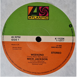 Mick Jackson Weekend Vinyl 12" USED