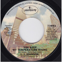 L.J. Johnson You Keep My Temperature Rising / Things Will Work Out In The End Vinyl 7" USED