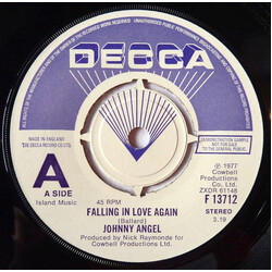 Johnny Angel (20) Falling In Love Again Vinyl 7" USED