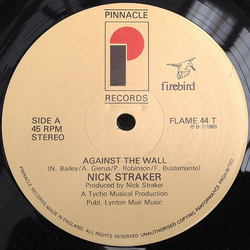 Nick Straker Against The Wall Vinyl 12" USED