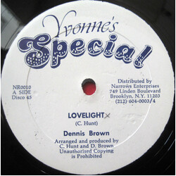 Dennis Brown Lovelight Vinyl 12" USED