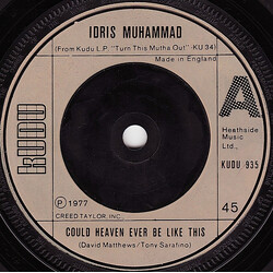 Idris Muhammad Could Heaven Ever Be Like This Vinyl 7" USED