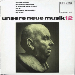 Hanns Eisler Kammer-Sinfonie / 2. Sonate Für Klavier, Op. 6 / Suite Für Septett Nr. 1, Op. 92a Vinyl LP USED