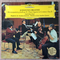 Johannes Brahms / Emil Gilels / Amadeus-Quartett Klavierquartett G-moll Op. 25 = Piano Quartet in G Minor, Op. 25 Vinyl LP USED