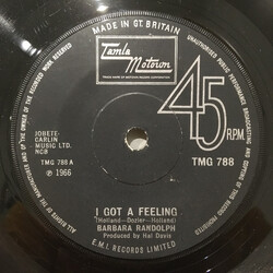 Barbara Randolph I Got A Feeling / You Got Me Hurtin' All Over Vinyl 7" USED