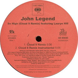 John Legend / Lauryn Hill So High (Cloud 9 Remix) Vinyl 12" USED