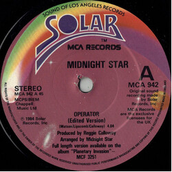 Midnight Star Operator (Edited Version) Vinyl 7" USED