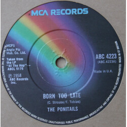 Poni-tails / Joe Bennett And The Sparkletones Born Too  Late / Black Slacks Vinyl 7" USED