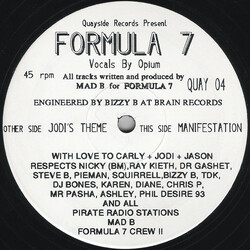 Formula 7 Jodi's Theme / Manifestation Vinyl 12" USED