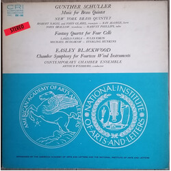 Gunther Schuller / Easley Blackwood Music For Brass Quintet / Chamber Symphony For Fourteen Wind Instruments Vinyl 12" USED