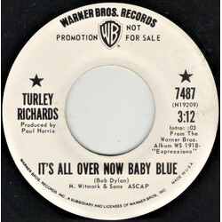Turley Richards It's All Over Now Baby Blue Vinyl 7" USED