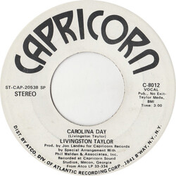 Livingston Taylor Carolina Day Vinyl 7" USED