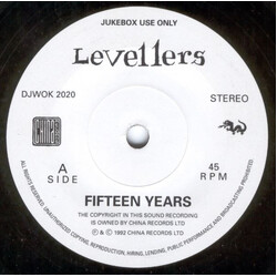 The Levellers Fifteen Years Vinyl 7" USED