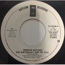 Terence Boylan Did She Finally Get To You Vinyl 7" USED