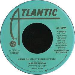 Martee Lebow Hang On (To My Reckless Youth) Vinyl 7" USED