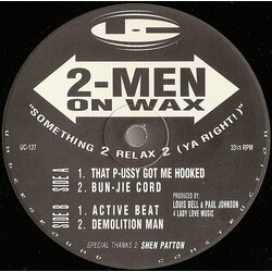2 Men On Wax Something 2 Relax 2 (Ya Right!) Vinyl 12" USED