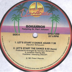 Hamilton Bohannon Let's Start II Dance Again / Let's Start The Dance (Remix) / Let's Start The Dance III Vinyl 12" USED