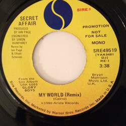 Secret Affair My World Vinyl 7" USED