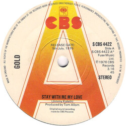 Gold (30) Stay With Me My Love Vinyl 7" USED