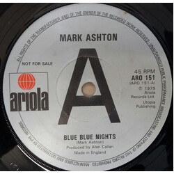 Mark Ashton Blue Blue Nights Vinyl 7" USED