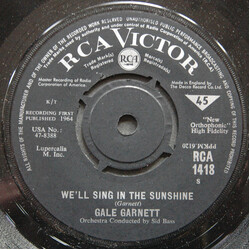 Gale Garnett We'll Sing In The Sunshine Vinyl 7" USED