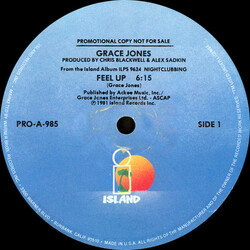 Grace Jones Feel Up Vinyl 12" USED
