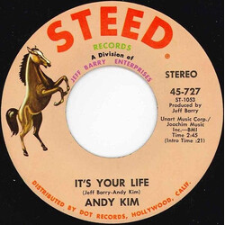 Andy Kim It's Your Life / To Be Continued Vinyl 7" USED