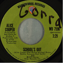 Alice Cooper School's Out Vinyl 7" USED