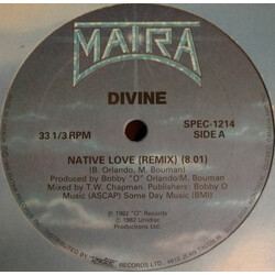Divine / Oh Romeo Native Love (Remix) / These Memories (Remix) Vinyl 12" USED