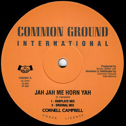 Cornell Campbell Jah Jah Me Horn Yah Vinyl 12" USED